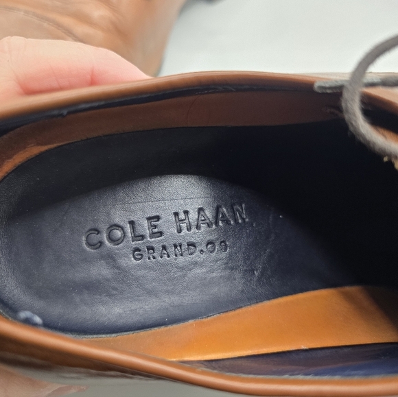 Cole Haan Lenox Hill Cap Toe Lace Up Brown Leather Loafers/shoes. Mens 8 main image 7